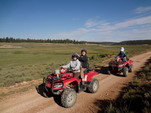 the two RV Gypsies on an ATV